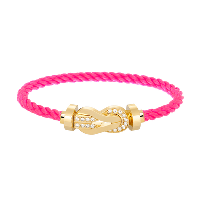 [Triumph Jewelry]CHANCE LARGE 8 FIGURE BUCKLE HALF DIAMOND BRACELET GOLD