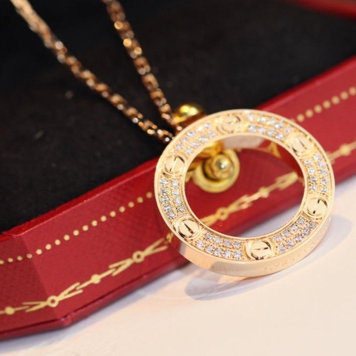 [Triumph Jewelry]LOVE NECKLACE ADJUSTABLE ROSE GOLD