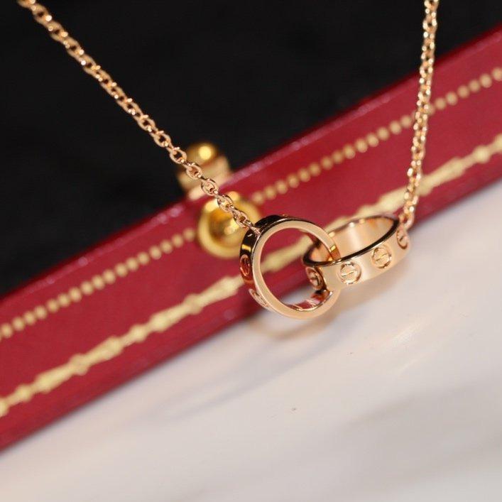 [Triumph Jewelry]LOVE NECKLACE PINK GOLD AND SILVER