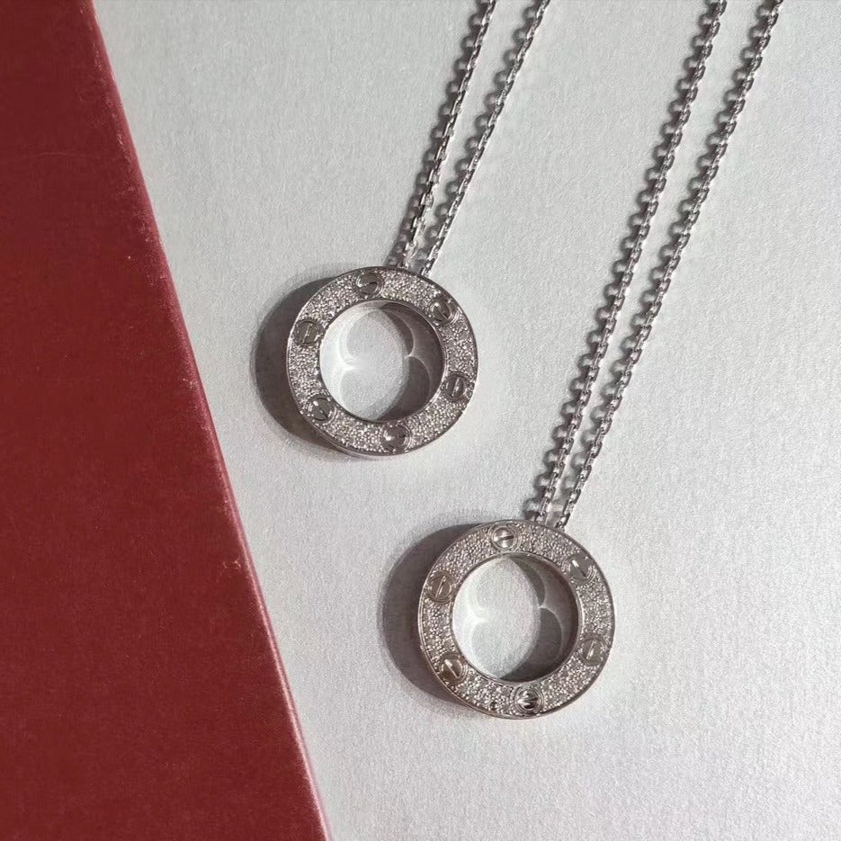 [Triumph Jewelry]LOVE NECKLACE ADJUSTABLE SILVER