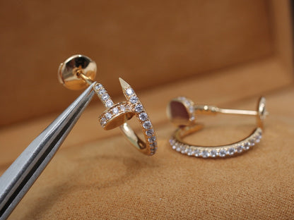 [Triumph Jewelry]JUSTE EARRINGS 12.75MM PINK GOLD DIAMOND