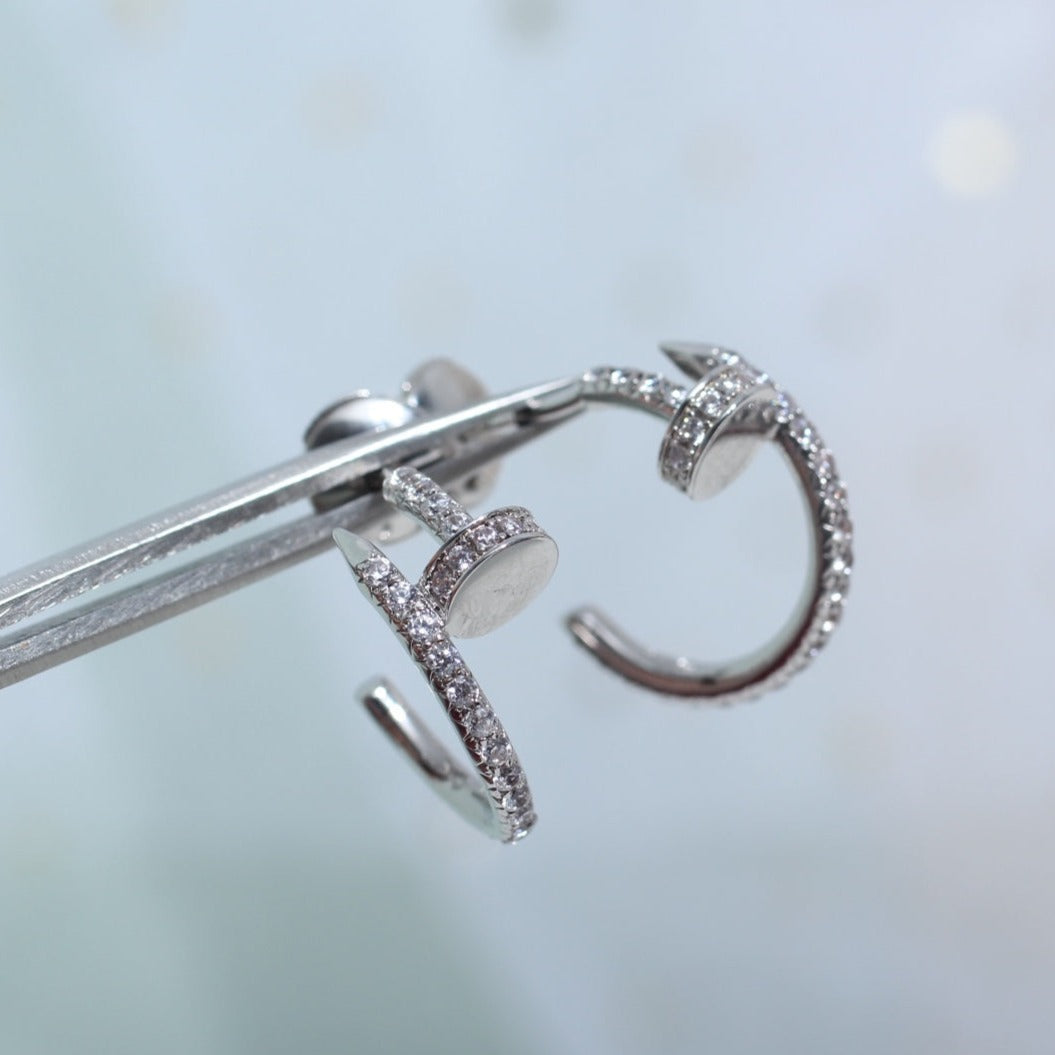 [Triumph Jewelry]JUSTE EARRINGS 12.75MM SILVER DIAMOND