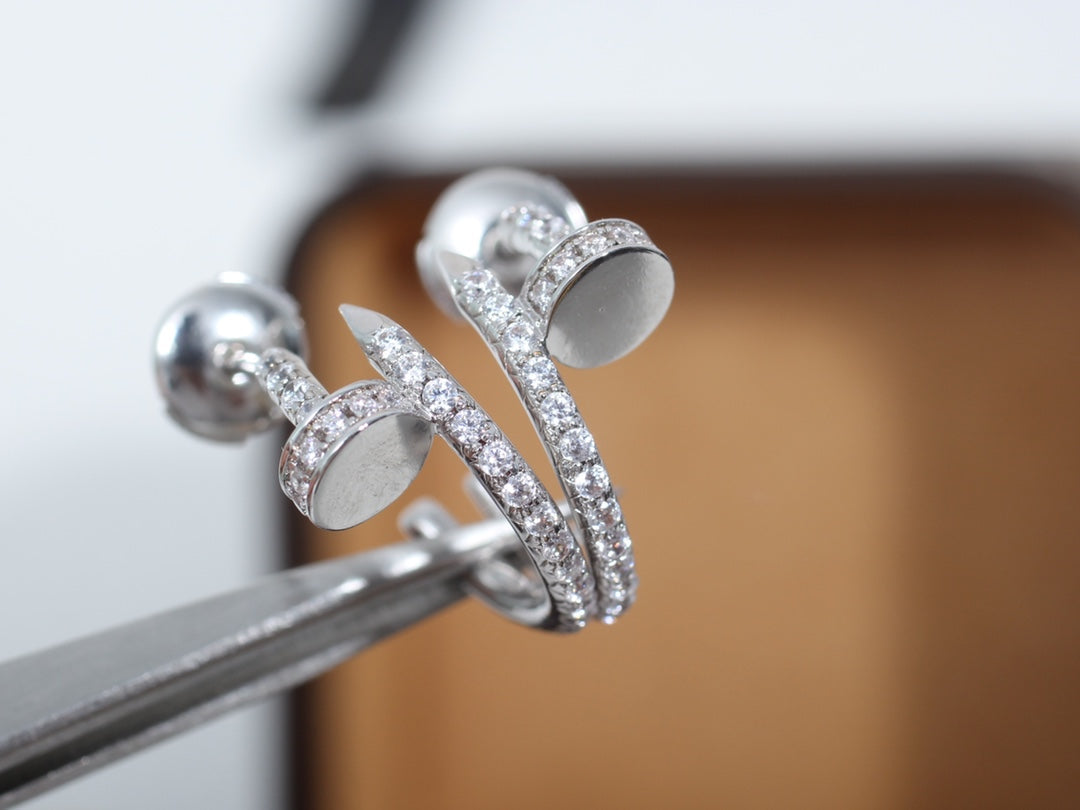 [Triumph Jewelry]JUSTE EARRINGS 12.75MM SILVER DIAMOND