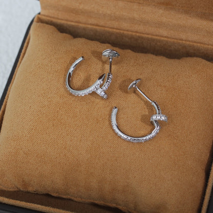 [Triumph Jewelry]JUSTE EARRINGS 12.75MM SILVER DIAMOND