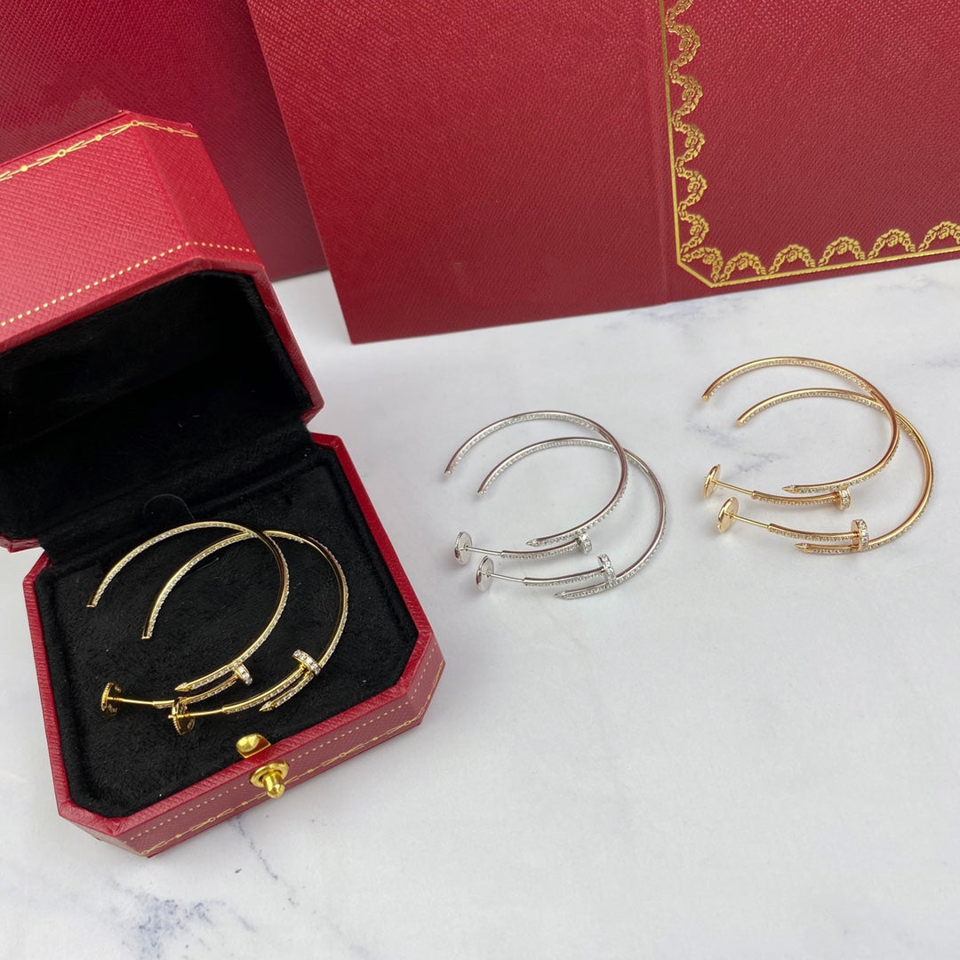 [Triumph Jewelry]JUSTE EARRINGS FULL DIAMONDS 1.8MM
