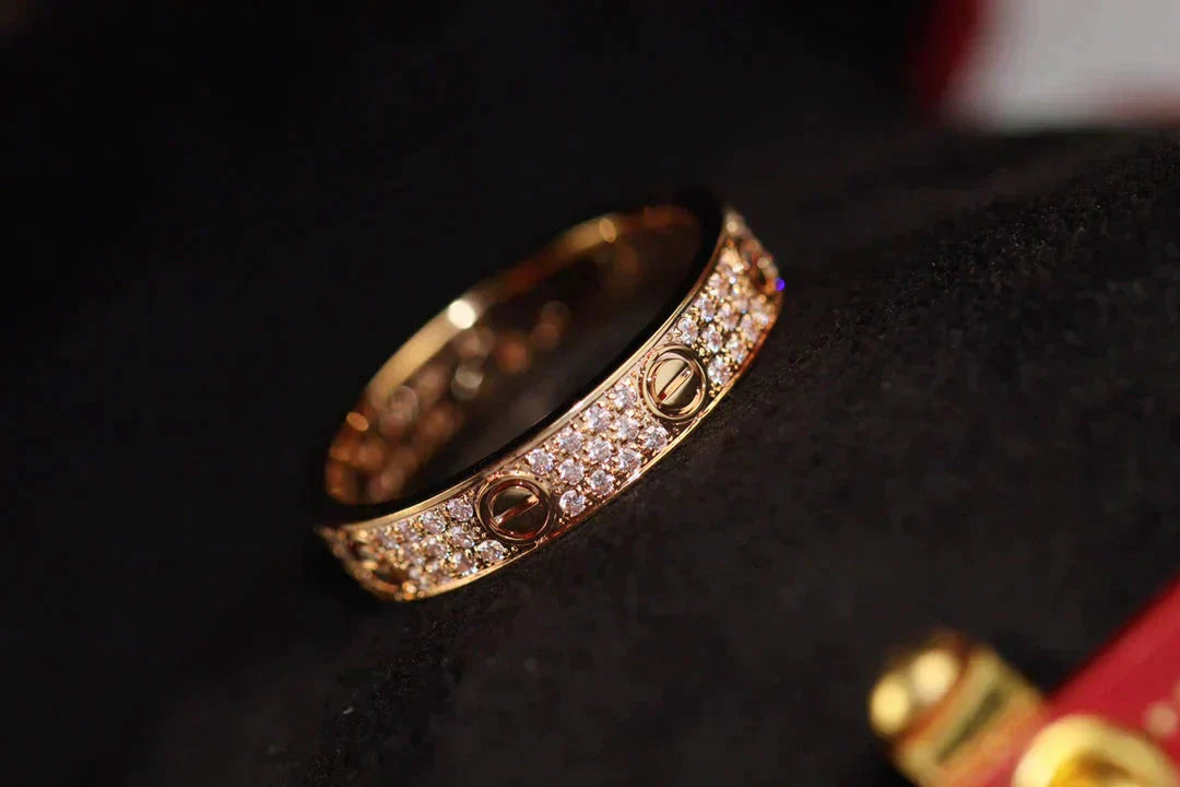[Triumph Jewelry]LOVE RING 3.6MM DIAMOND PAVED