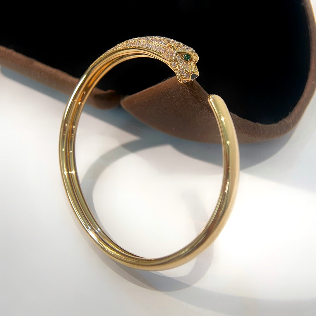 [Triumph Jewelry]PANTHERE GOLD DIAMOND OPEN BRACELET