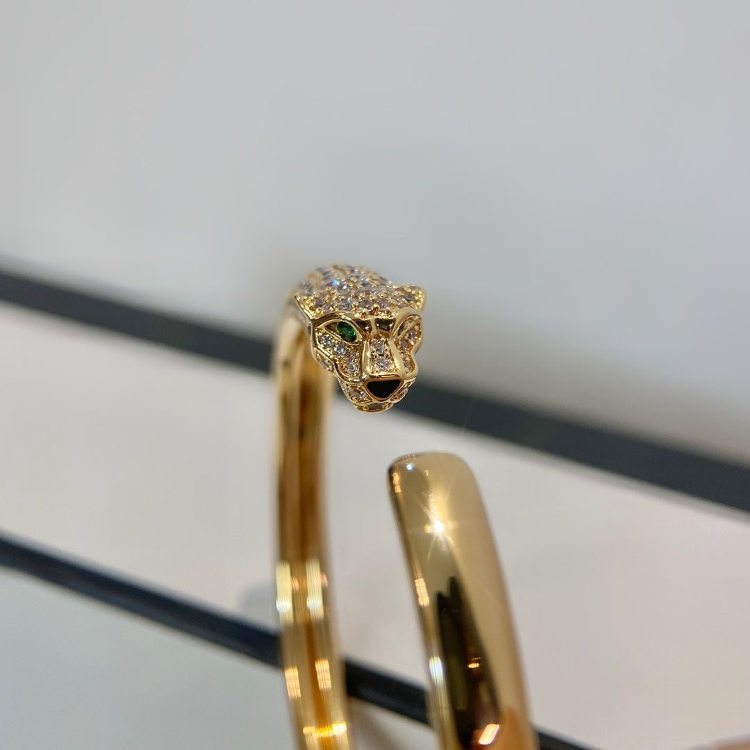 [Triumph Jewelry]PANTHERE GOLD DIAMOND OPEN BRACELET