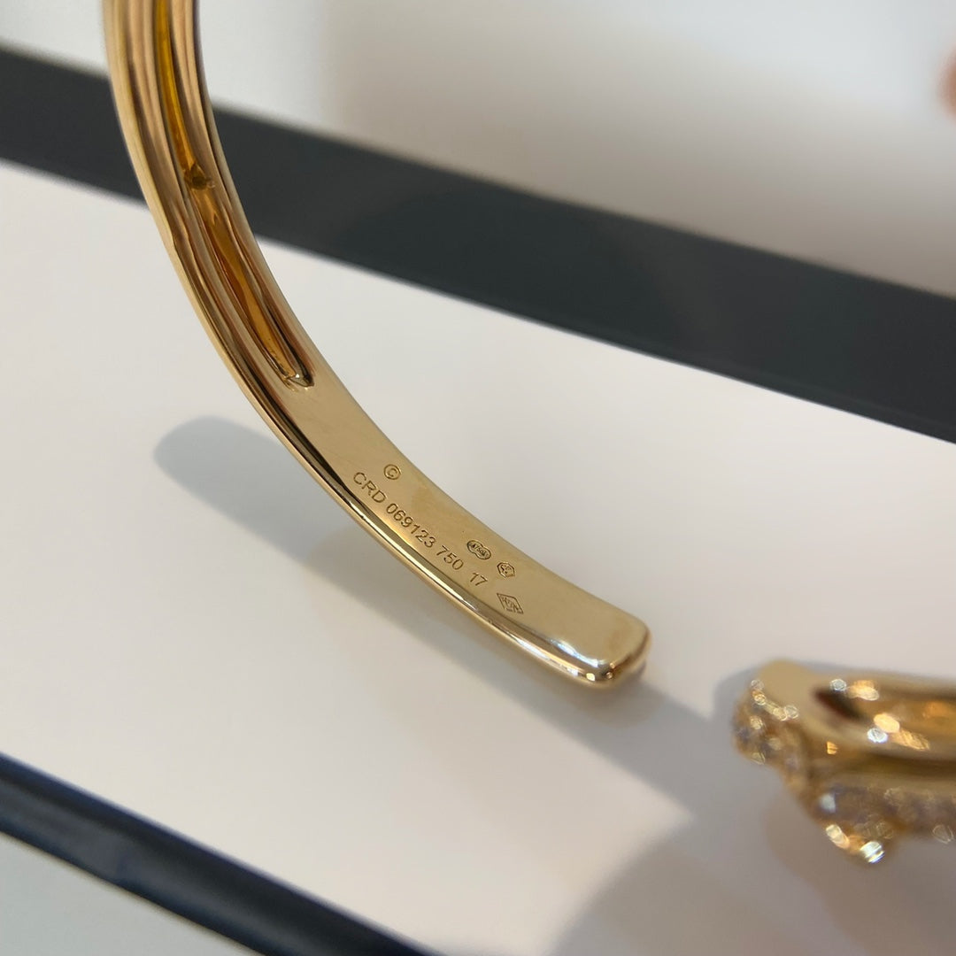 [Triumph Jewelry]PANTHERE GOLD DIAMOND OPEN BRACELET