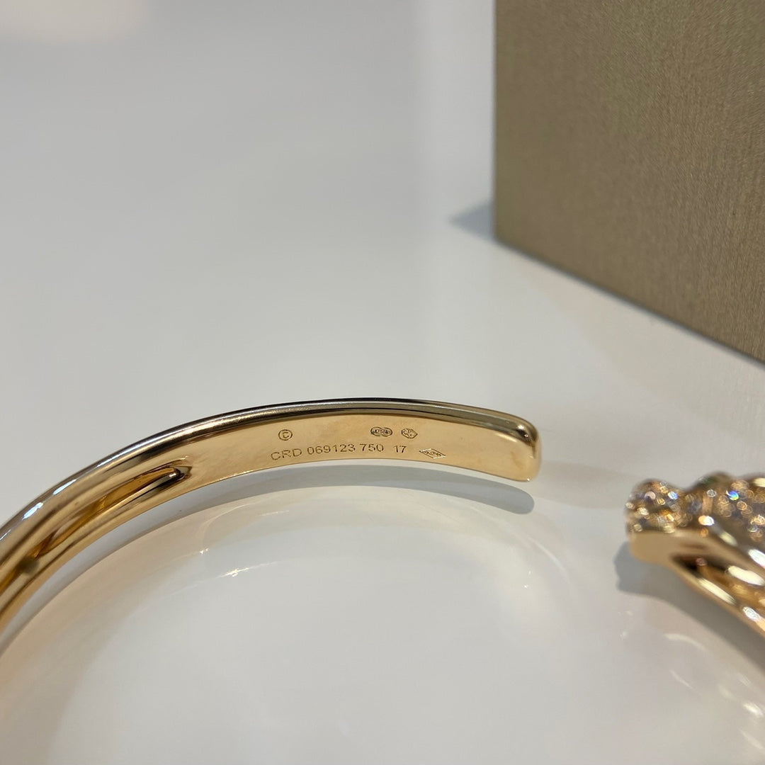 [Triumph Jewelry]PANTHERE GOLD DIAMOND OPEN BRACELET