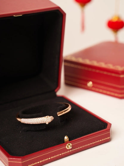 [Triumph Jewelry]PANTHERE ROSE GOLD DIAMOND OPEN BRACELET