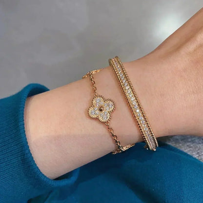 [StTriumph Jewelryar Jewelry] CLOVER 5 MOTIF FULL DIAMOND BRACELET COLLECTION