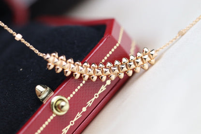 [Triumph Jewelry]CLASH PINK GOLD NECKLACE