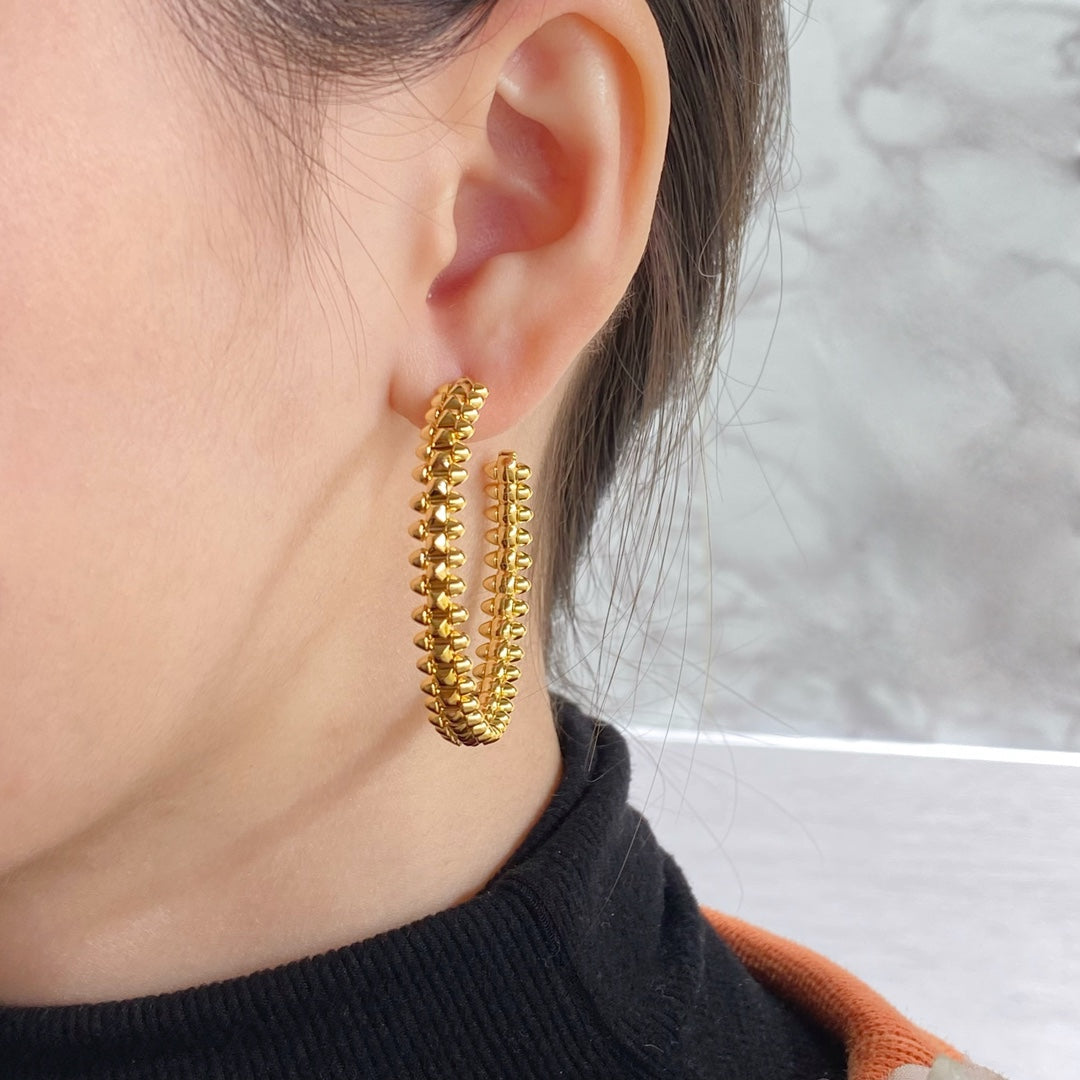 [Triumph Jewelry]CLASH LARGE HOOP EARRINGS