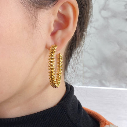 [Triumph Jewelry]CLASH LARGE HOOP EARRINGS