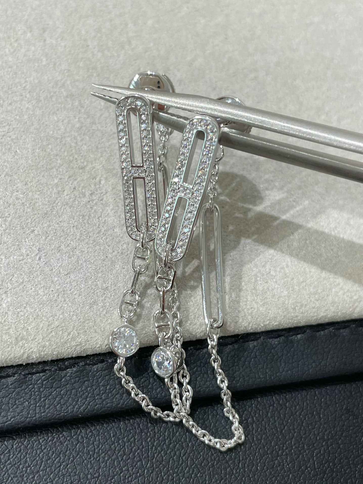 [Triumph Jewelry]CHAINE CHAOS DIAMOND DROP EARRINGS