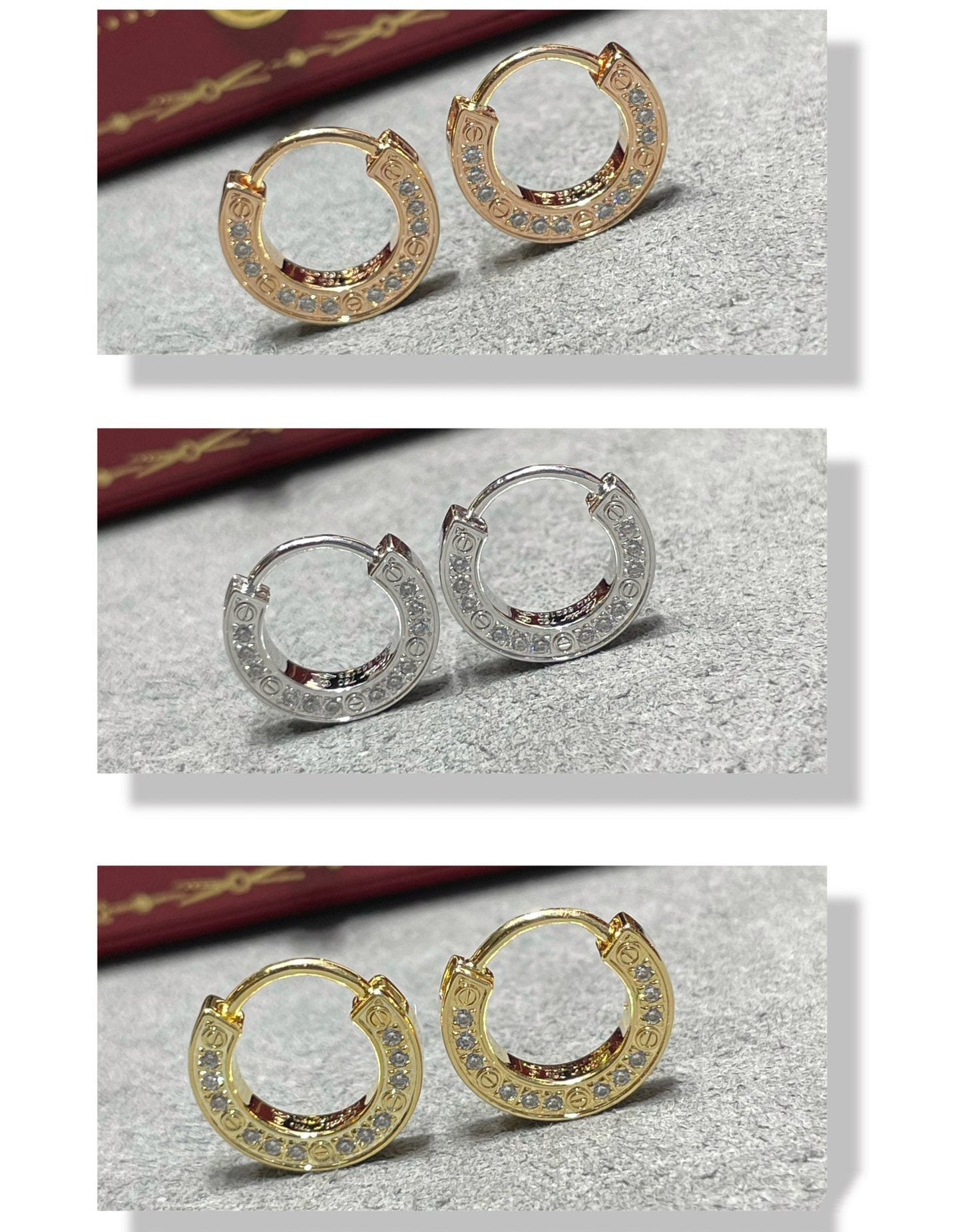[Triumph Jewelry]LOVE DIAMOND EARRINGS