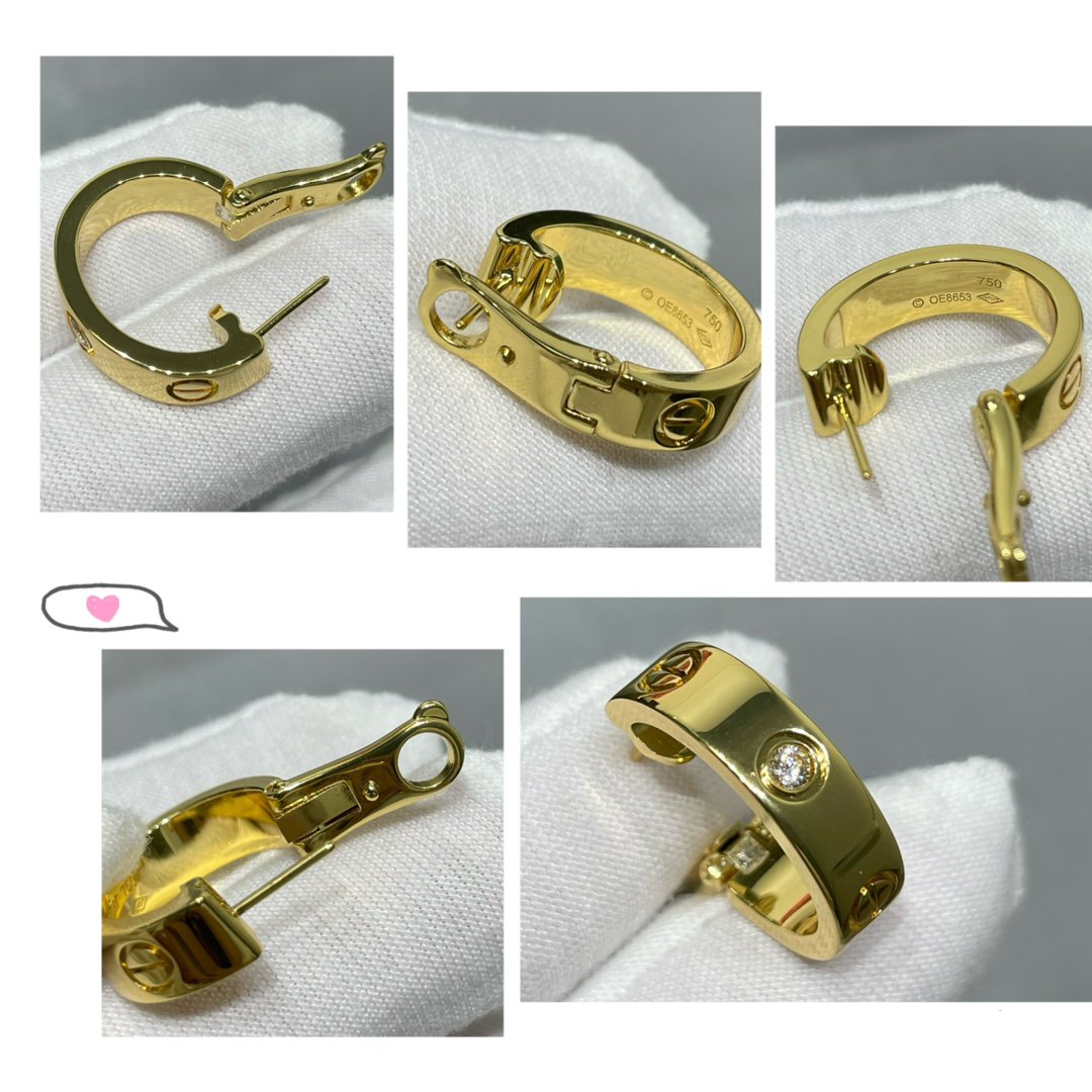 [Triumph Jewelry]LOVE 5.5MM 1 DIAMOND EARRINGS