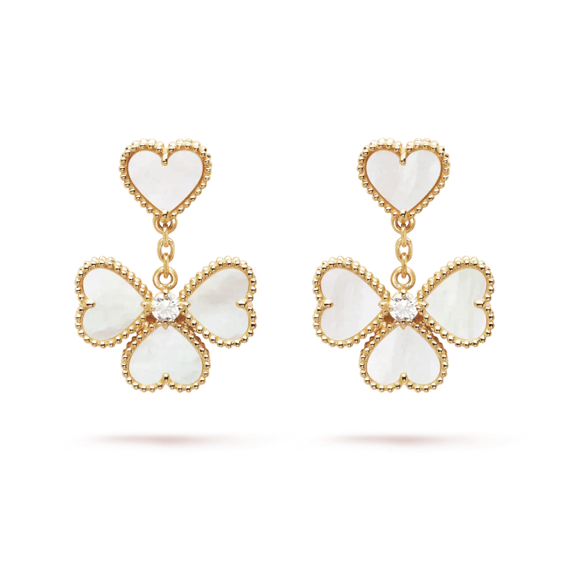 [Triumph Jewelry]CLOVER SWEET WHITE MOP EARRINGS