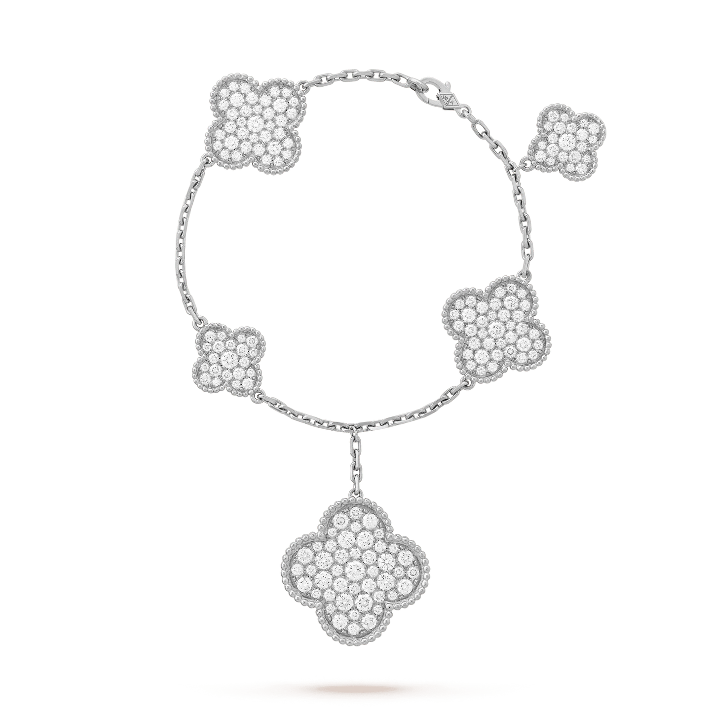 [Triumph Jewelry]CLOVER 6 MOTIFS SILVER DIAMOND BRACELET