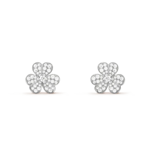 [Triumph Jewelry]CLOVER COMOS DIAMOND EARRINGS SILVER