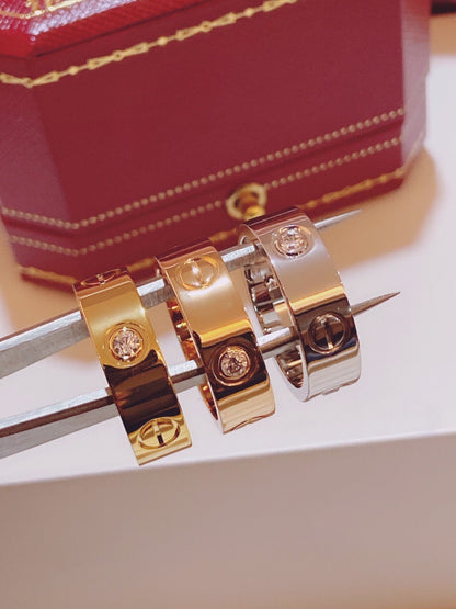[Triumph Jewelry]Three-Diamond Ring