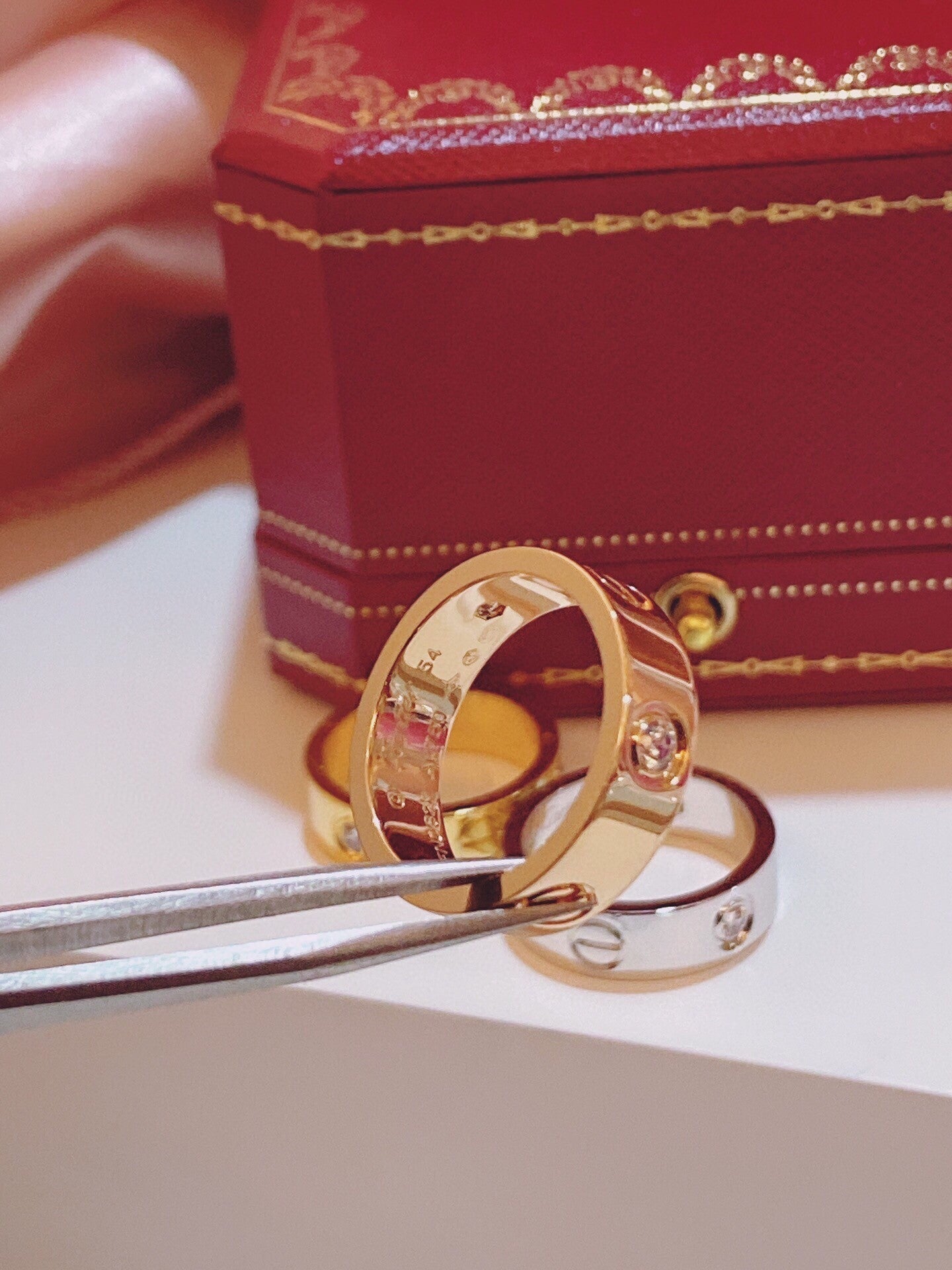 [Triumph Jewelry]Three-Diamond Ring