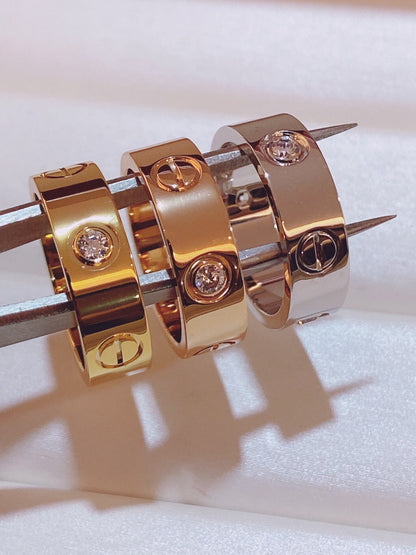 [Triumph Jewelry]Three-Diamond Ring