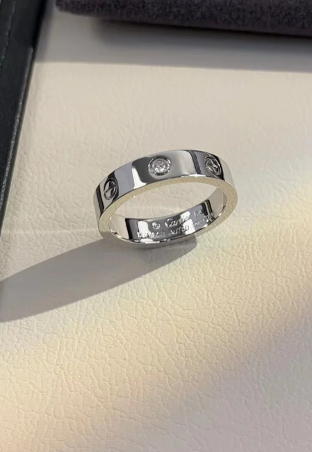 [Triumph Jewelry]LOVE RING 4MM 1 DIAMOND SILVER
