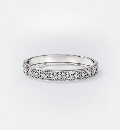 [Triumph Jewelry]2026 WOVEN-PATTERN BRACELET SET WITH FULL DIAMOND INLAY THREE-COLORS