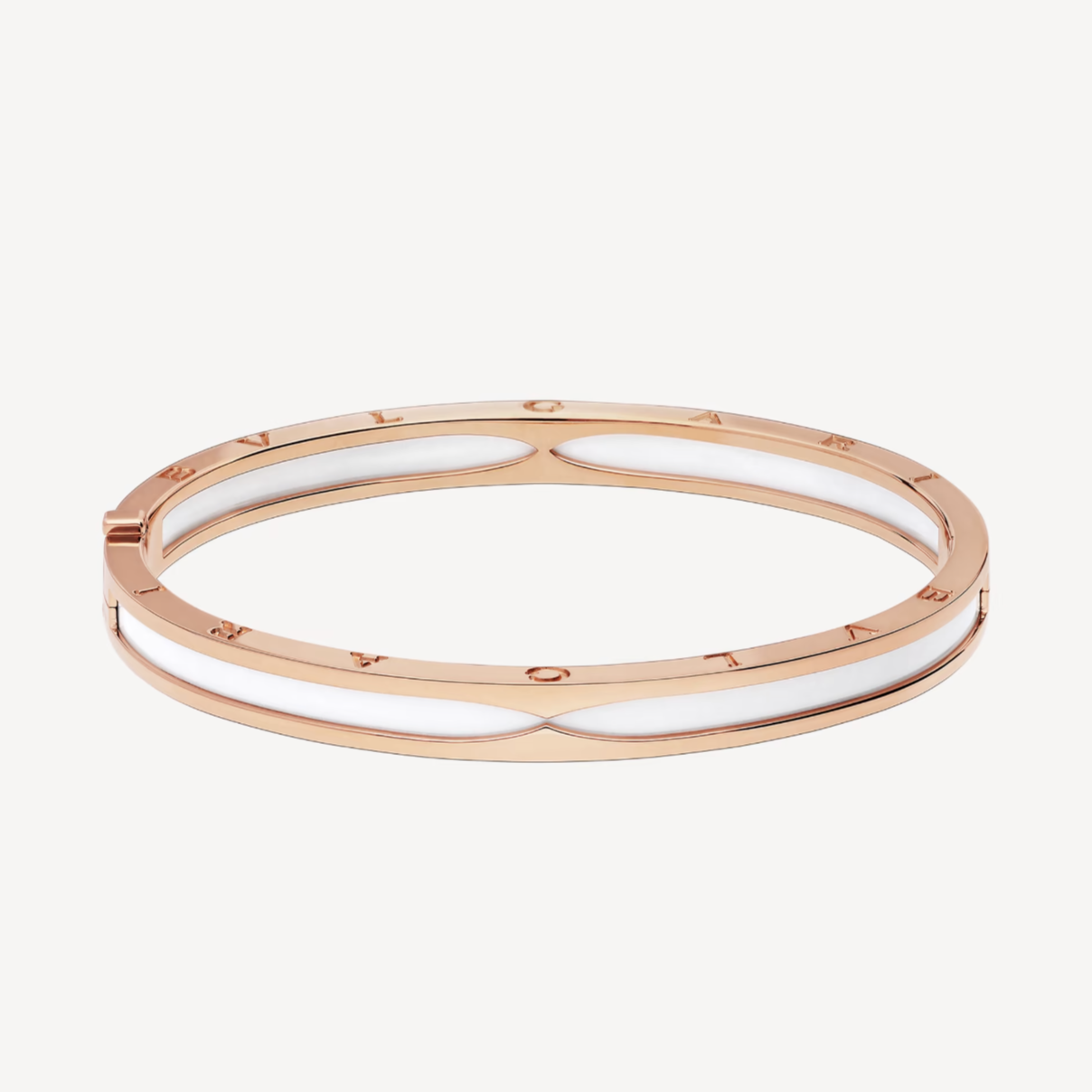 [Triumph Jewelry]ZERO 1 PINK GOLD WITH WHITE CERAMIC BRACELET