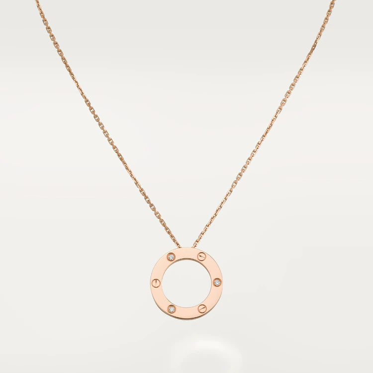 [Triumph Jewelry]LOVE NECKLACE 16MM 3 DIAMONDS