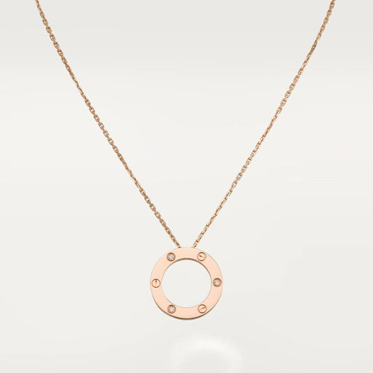 [Triumph Jewelry]LOVE NECKLACE 16MM 3 DIAMONDS