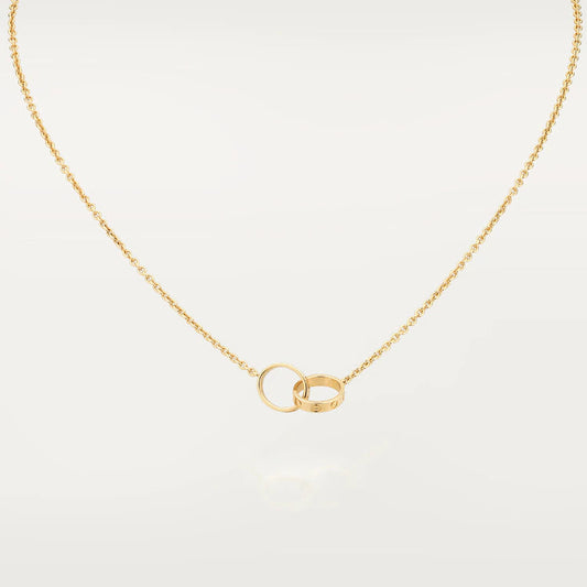 [Triumph Jewelry]LOVE NECKLACE DOUBLE RING GOLD