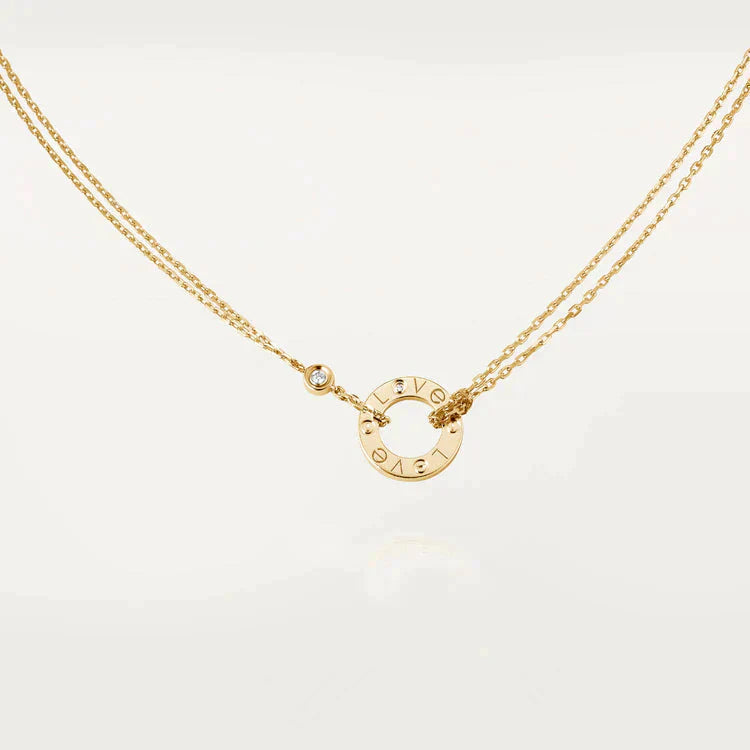 [Triumph Jewelry]LOVE NECKLACE 16MM 2 DIAMONDS