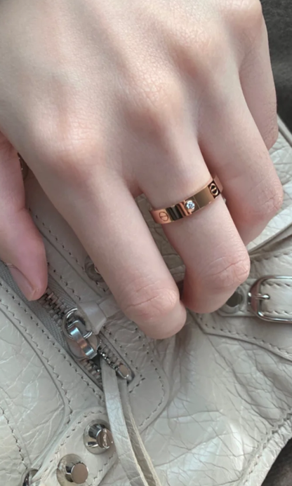 [Triumph Jewelry]LOVE RING 4MM 1 DIAMOND