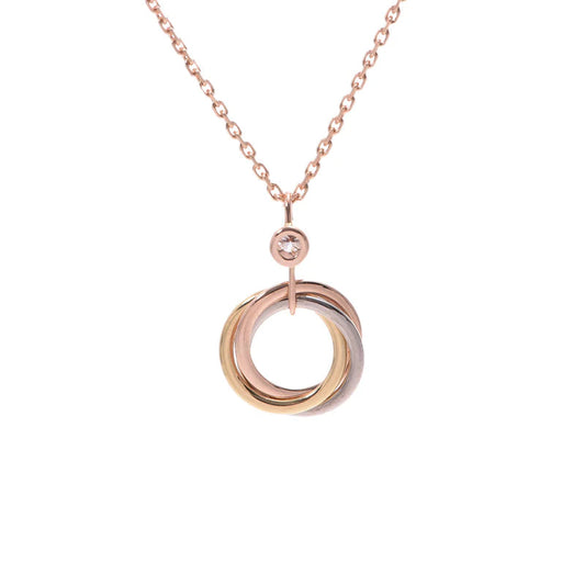 [Triumph Jewelry]TRINITY SILVER GOLD PINK GOLD NECKLACE
