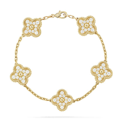[StTriumph Jewelryar Jewelry] CLOVER 5 MOTIF FULL DIAMOND BRACELET COLLECTION