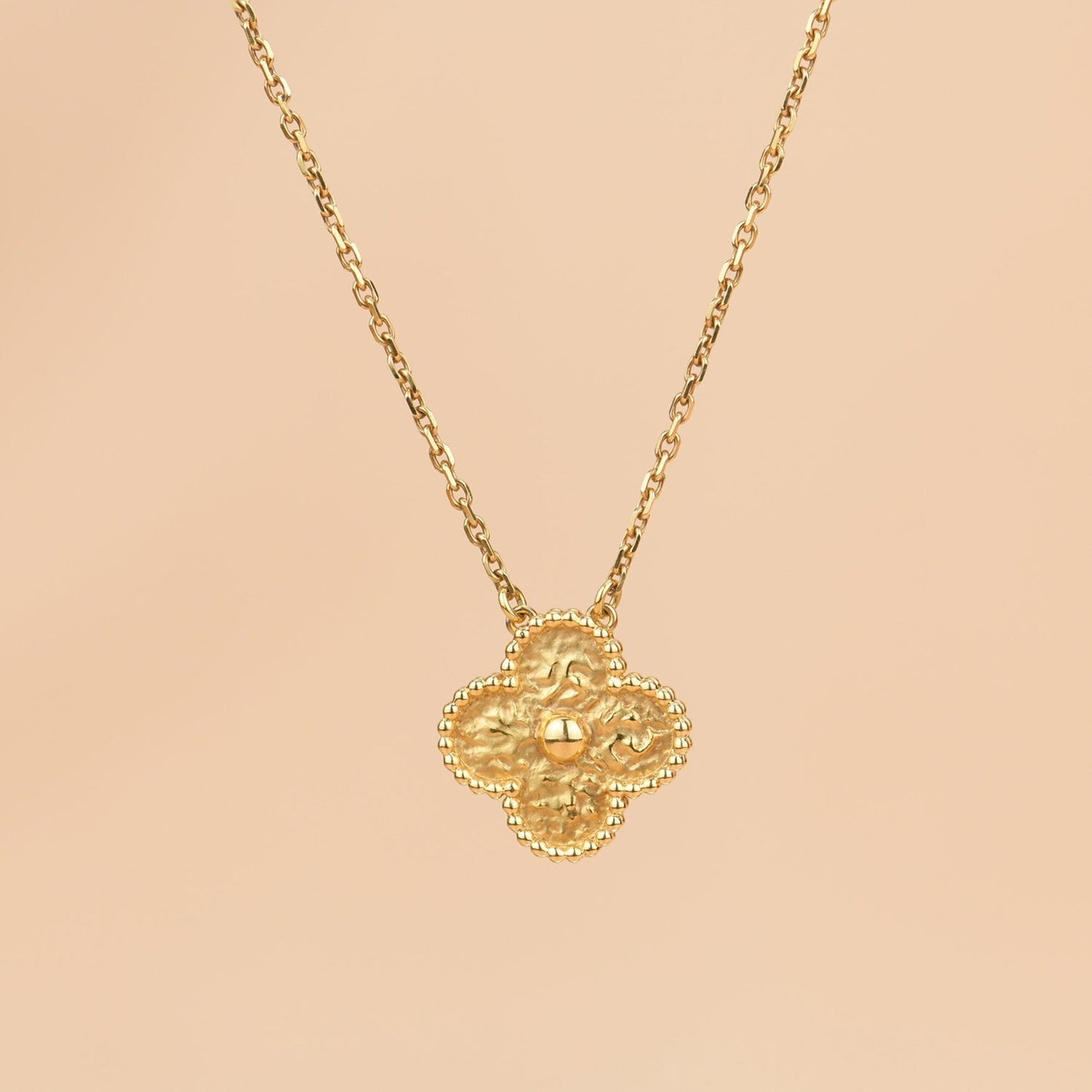 [Triumph Jewelry]CLOVER 15MM  BRONZING NECKLACE