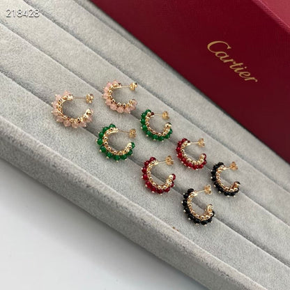 [Triumph Jewelry]NEW COLORED GEMSTONE COLLECTION SMALL HOOP EARRINGS