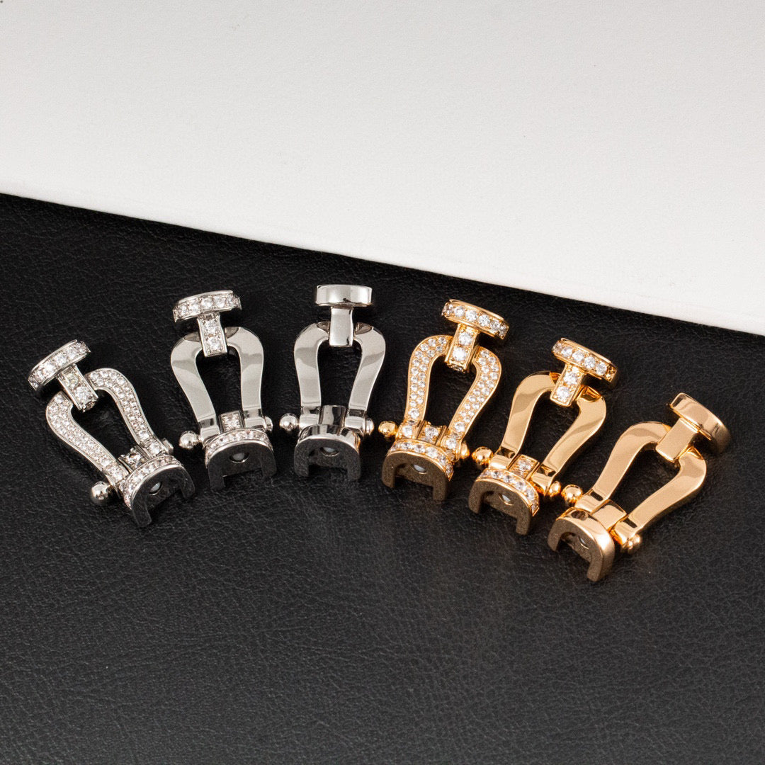 [Triumph Jewelry]FORCE LARGE HORSESHOE HALF DIAMOND BRACELET GOLD