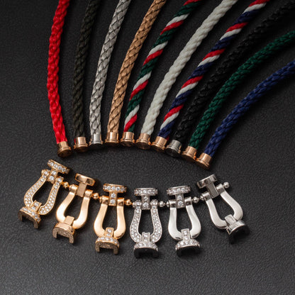 [Triumph Jewelry]FORCE LARGE HORSESHOE HALF DIAMOND BRACELET GOLD