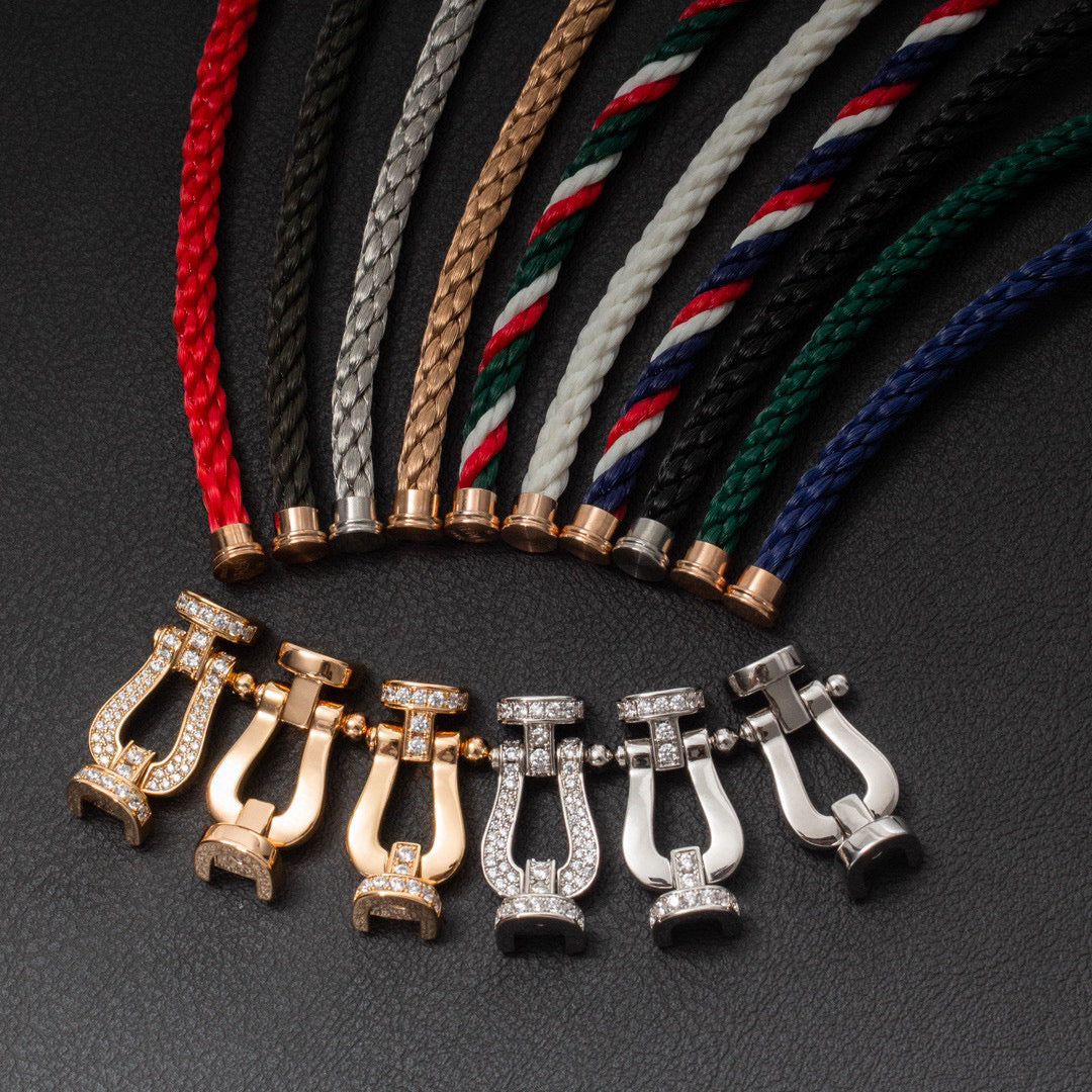 [Triumph Jewelry]FORCE LARGE HORSESHOE FULL DIAMOND BRACELET SILVER