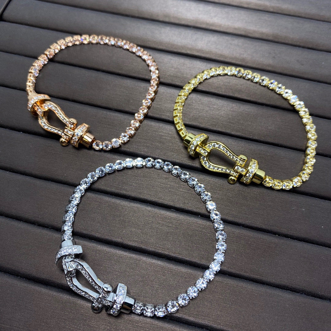 [Triumph Jewelry]FORCE  LARGE HORSESHOE FULL DIAMOND TENNIS BRACELET