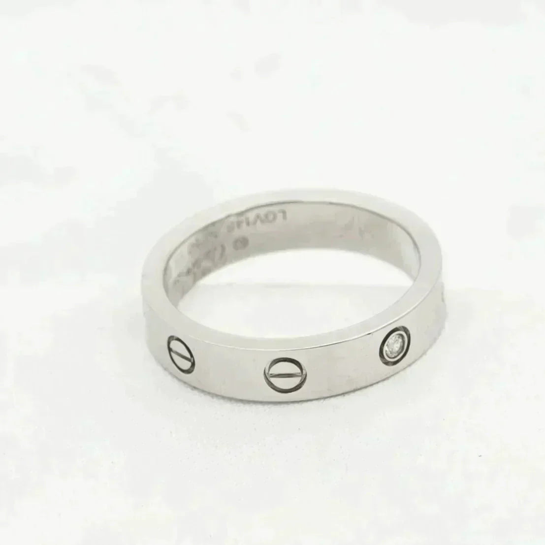 [Triumph Jewelry]LOVE RING 4MM 1 DIAMOND SILVER