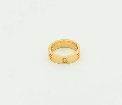 [Triumph Jewelry]LOVE RING 5.5MM 3 DIAMONDS GOLD