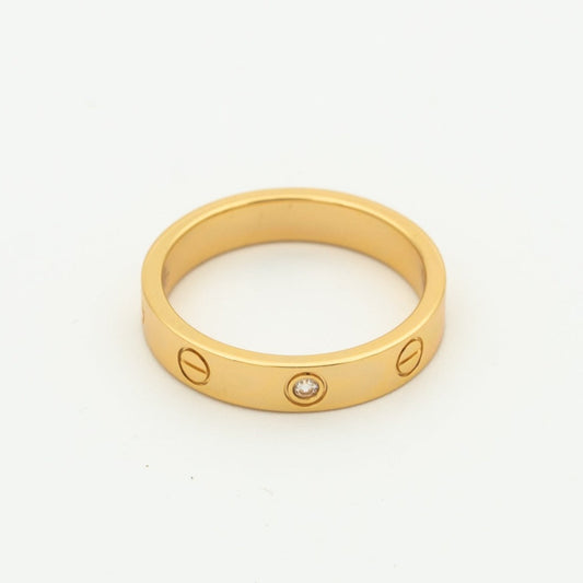 [Triumph Jewelry]LOVE RING 4MM 1 DIAMOND PINK GOLD