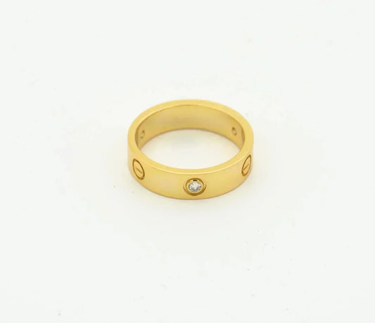 [Triumph Jewelry]LOVE RING 4MM 1 DIAMOND GOLD