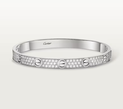 [Triumph Jewelry]NEW-LOVE-6.1MM-Width Diamond-Studded Bracelet