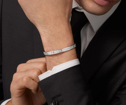 [Triumph Jewelry]NEW-LOVE-6.1MM-Width Diamond-Studded Bracelet